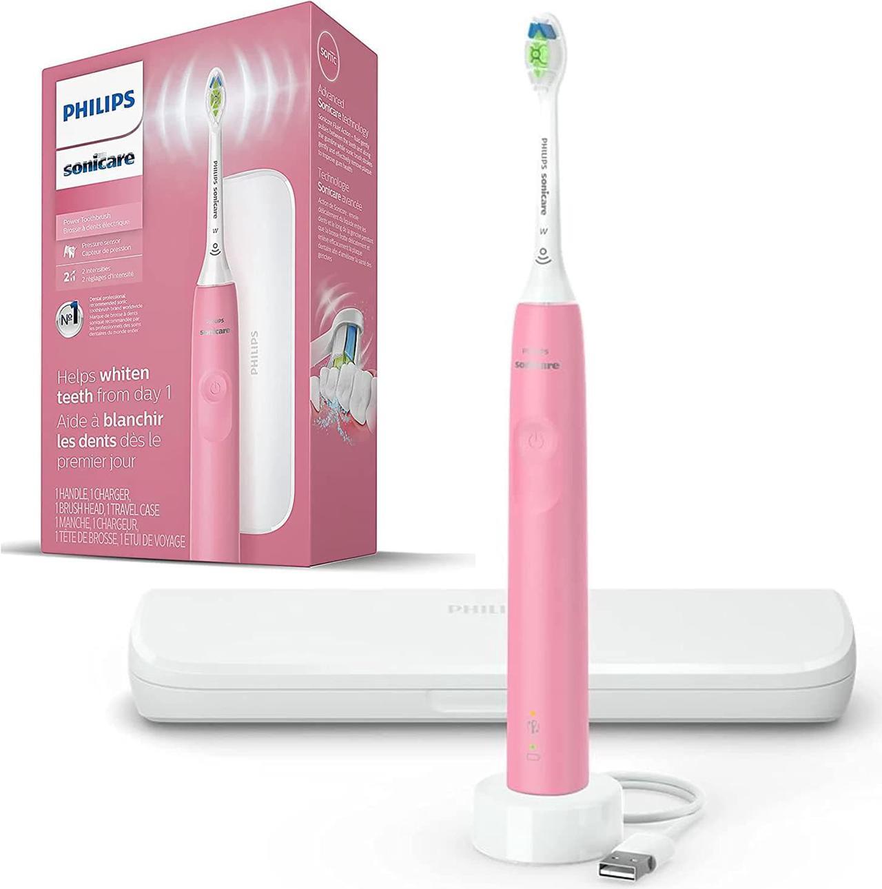 Main image of Philips Sonicare Electric Toothbrush DiamondClean, Rechargeable Electric Tooth Brush with Pressure Sensor, Sonic Electronic Toothbrush, Travel Case, Pink
