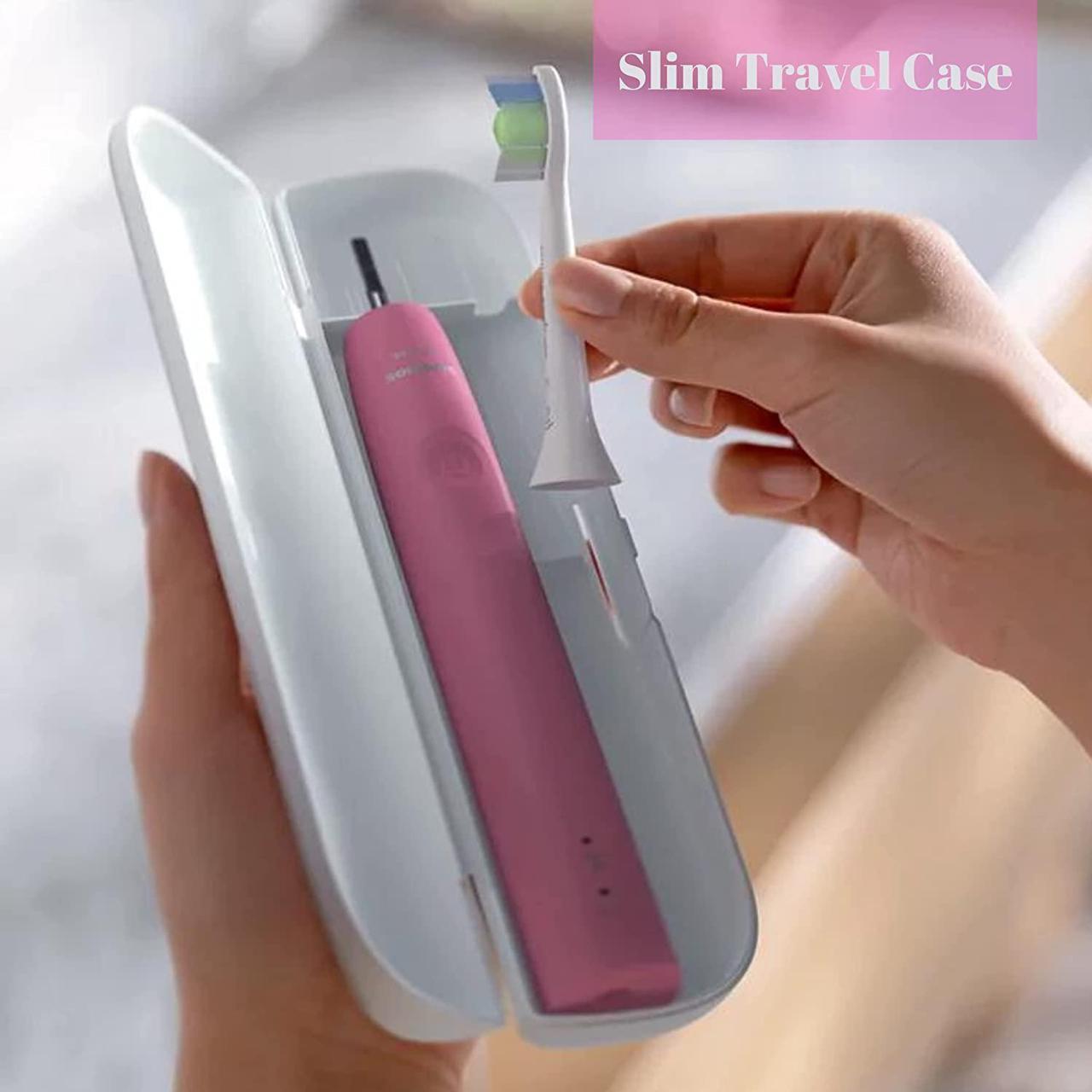 Alt view image 4 of 6 - Philips Sonicare Electric Toothbrush DiamondClean, Rechargeable Electric Tooth Brush with Pressure Sensor, Sonic Electronic Toothbrush, Travel Case, Pink