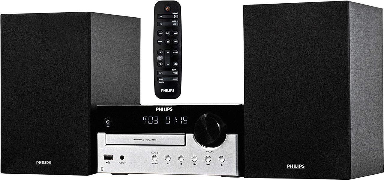 Alt view image 2 of 7 - PHILIPS Bluetooth Stereo System for Home with CD Player, MP3, USB, Audio in, FM Radio, Bass Reflex Speaker, 60W, Remote Control Included G