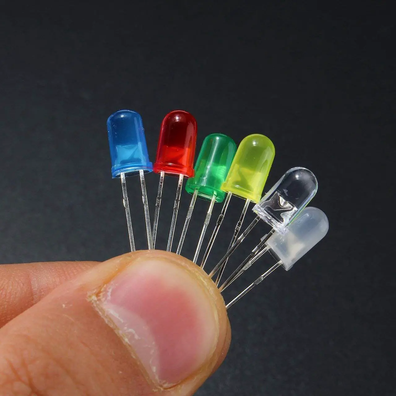 Alt view image 3 of 7 - Lampu LED Diode Pemancar, 300X5 Mm Berwarna/Jelas/Susu 2pin Bulat Kepala LED Kuning Merah Biru Hijau Putih Berbagai Macam PERANGKAT UNTUK ARDUINO diy (5 Warna X 60 Pcs)