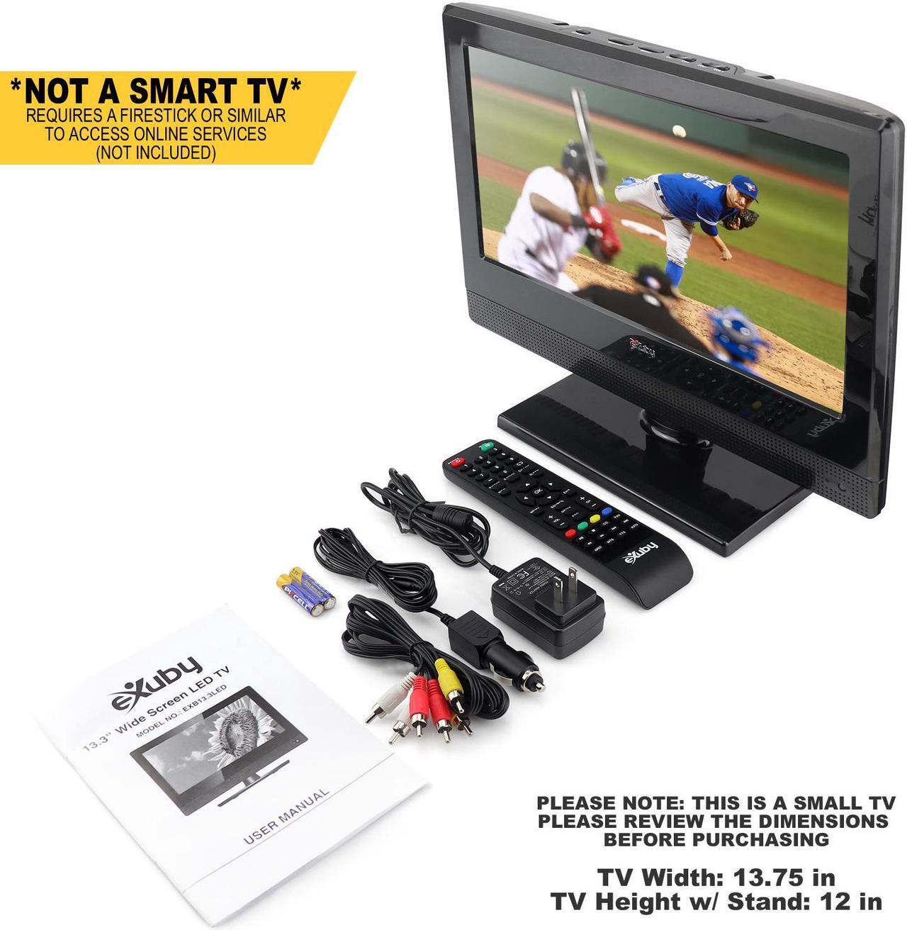 Alt view image 7 of 7 - eXuby Small TV - Perfect Kitchen TV  13.3 inch LED TV  Watch HDTV Anywhere  For Kitchen TV, RV TV, Office TV & more FREE HD Local Channels  Small HD TV - USB, HDMI, RCA, RF & more