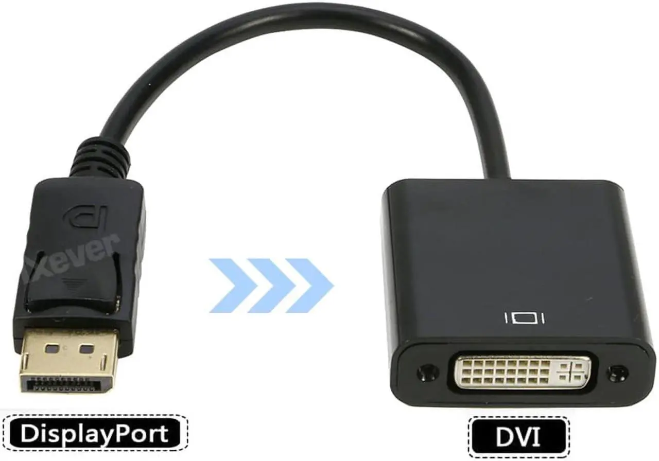 Alt view image 3 of 7 - DP DisplayPort to DVI Adapter (3Pack), iXever Gold Plated DP Display Port to DVI DVI-I Female Video Adapter 1080p, Compatible with Computer, Desktop, Laptop, PC, Monitor, Projector, HDTV - Black