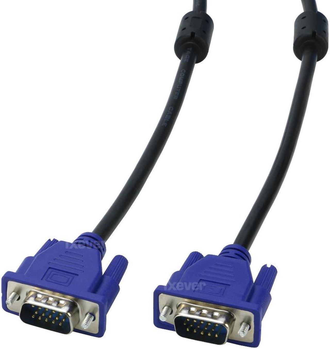 IXEVER VGA to VGA Monitor Cable 6FT 1080p,15pin VGA Male to Male Cable HD15 1080P Full HD High Resolution for TV Computer Monitor Projector