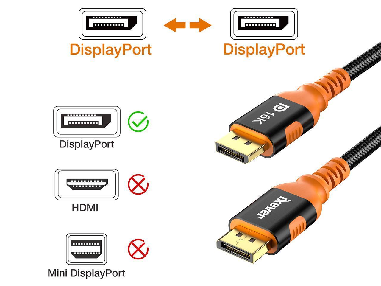 Cable Display Port JSAUX USB C To DisplayPort Cable [8K@60Hz