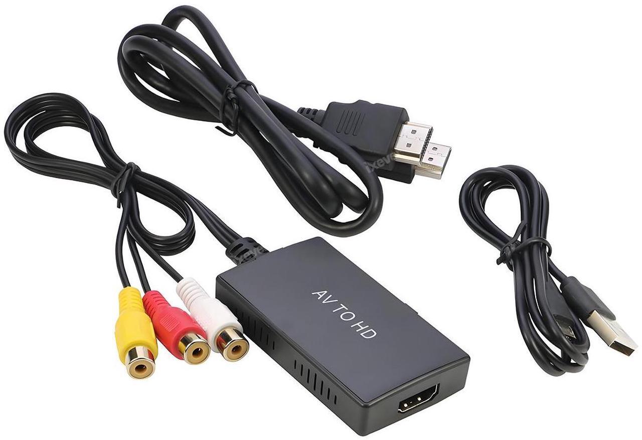 Alt view image 7 of 7 - RCA to HDMI Adapter, AV to HDMI Converter, Composite to HDMI, Support 1080P PAL/NTSC Compatible with PS one, PS2, PS3, STB, Xbox, VHS, VCR, Blue-Ray DVD Players