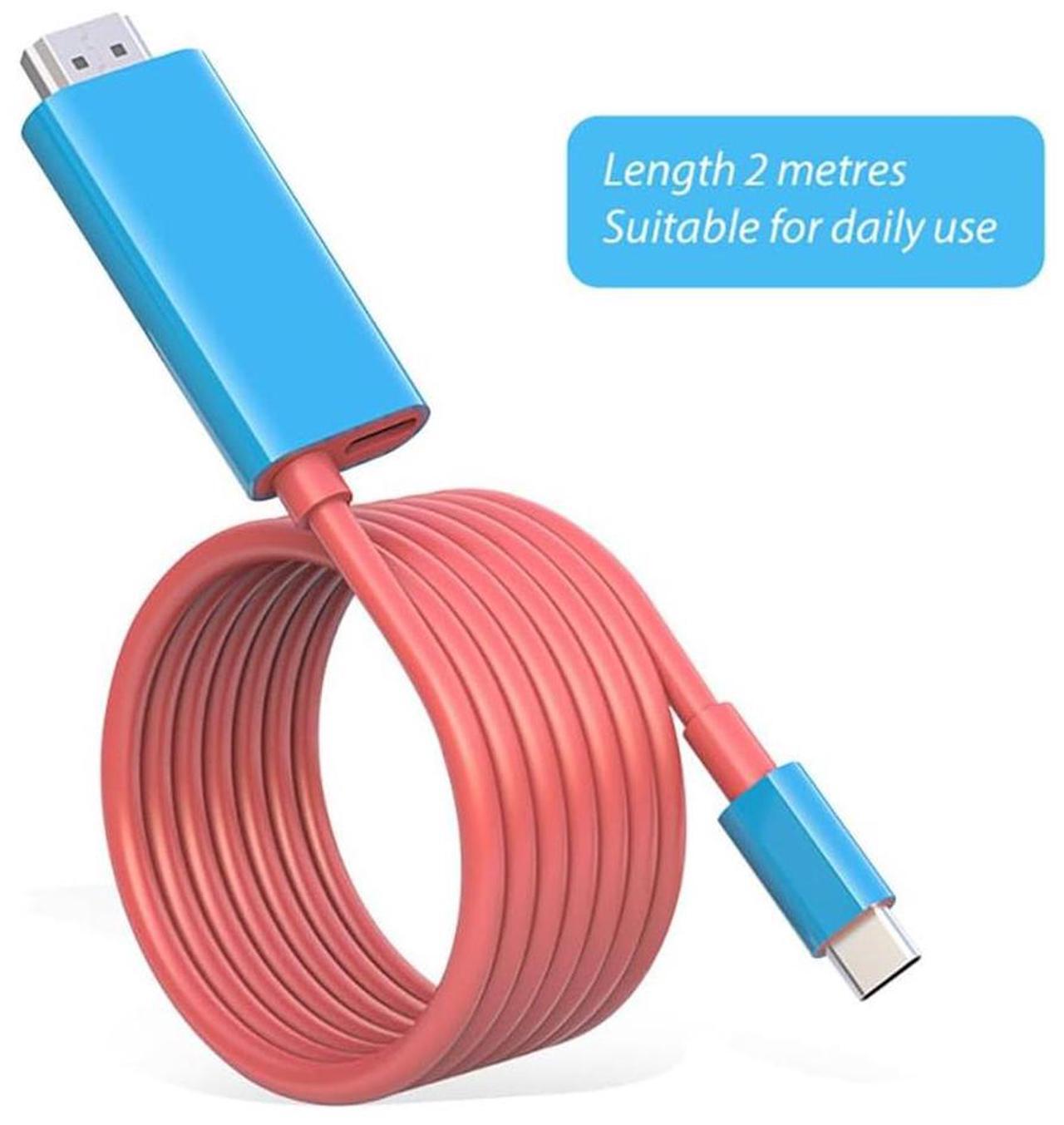 Alt view image 7 of 7 - USB C to HDMI Adapter Cable for Nintendo Switch Dock / OLED, Switch TV Dock, Steam Deck Dock Cable with 4K 1080P with HDMI Output Adapter and 100W Charging Port
