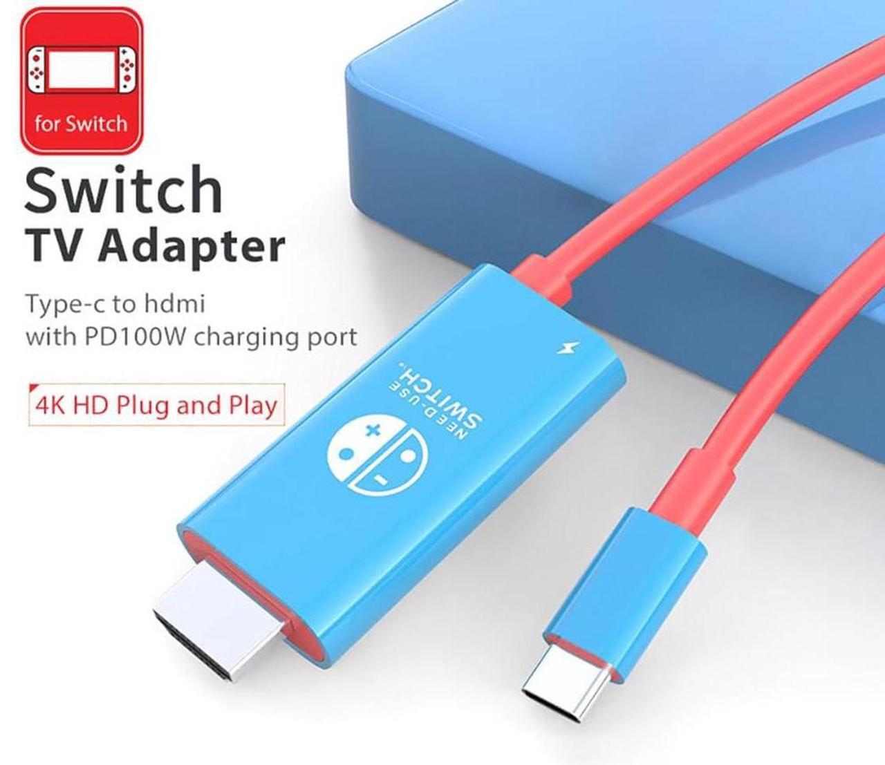 Alt view image 6 of 7 - USB C to HDMI Adapter Cable for Nintendo Switch Dock / OLED, Switch TV Dock, Steam Deck Dock Cable with 4K 1080P with HDMI Output Adapter and 100W Charging Port