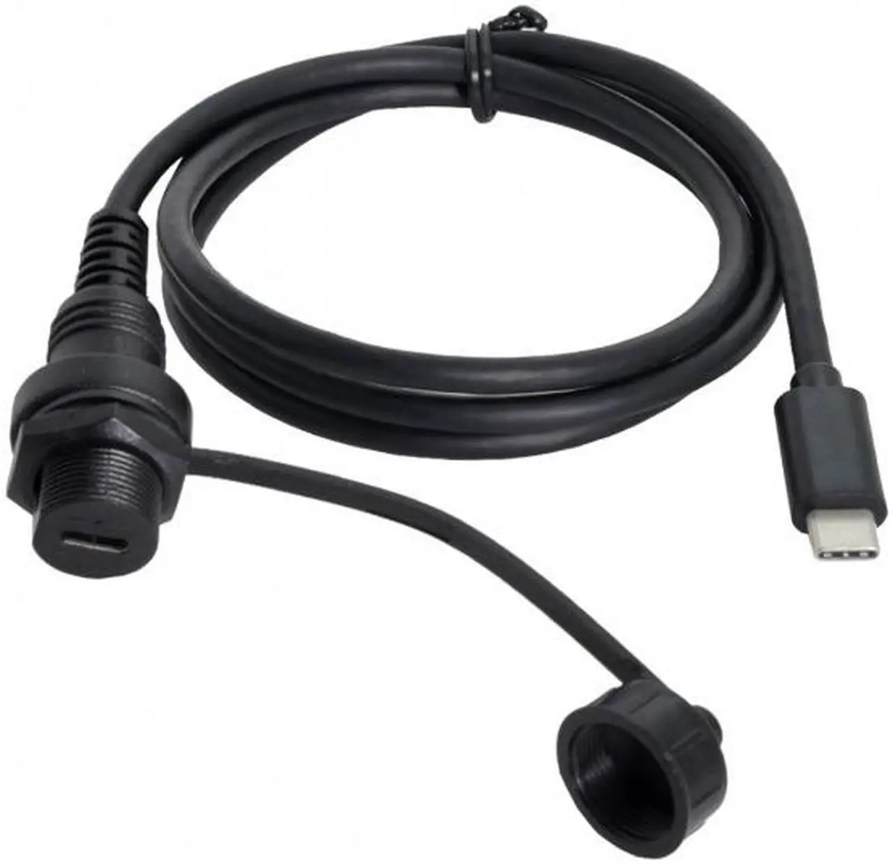 Alt view image 6 of 6 - Cablecc Waterproof USB-C Type-C USB 3.1 Extension Flush Car Mount Extension Cable for Dashboard Panel