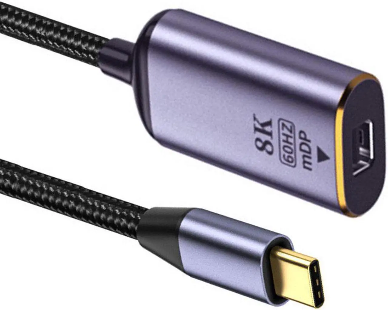 Main image of Cablecc USB4 USB-C Type-C Source to MINI Displayport MINI-DP Female Cable Display 8K 60HZ UHD 4K Monitor Displays