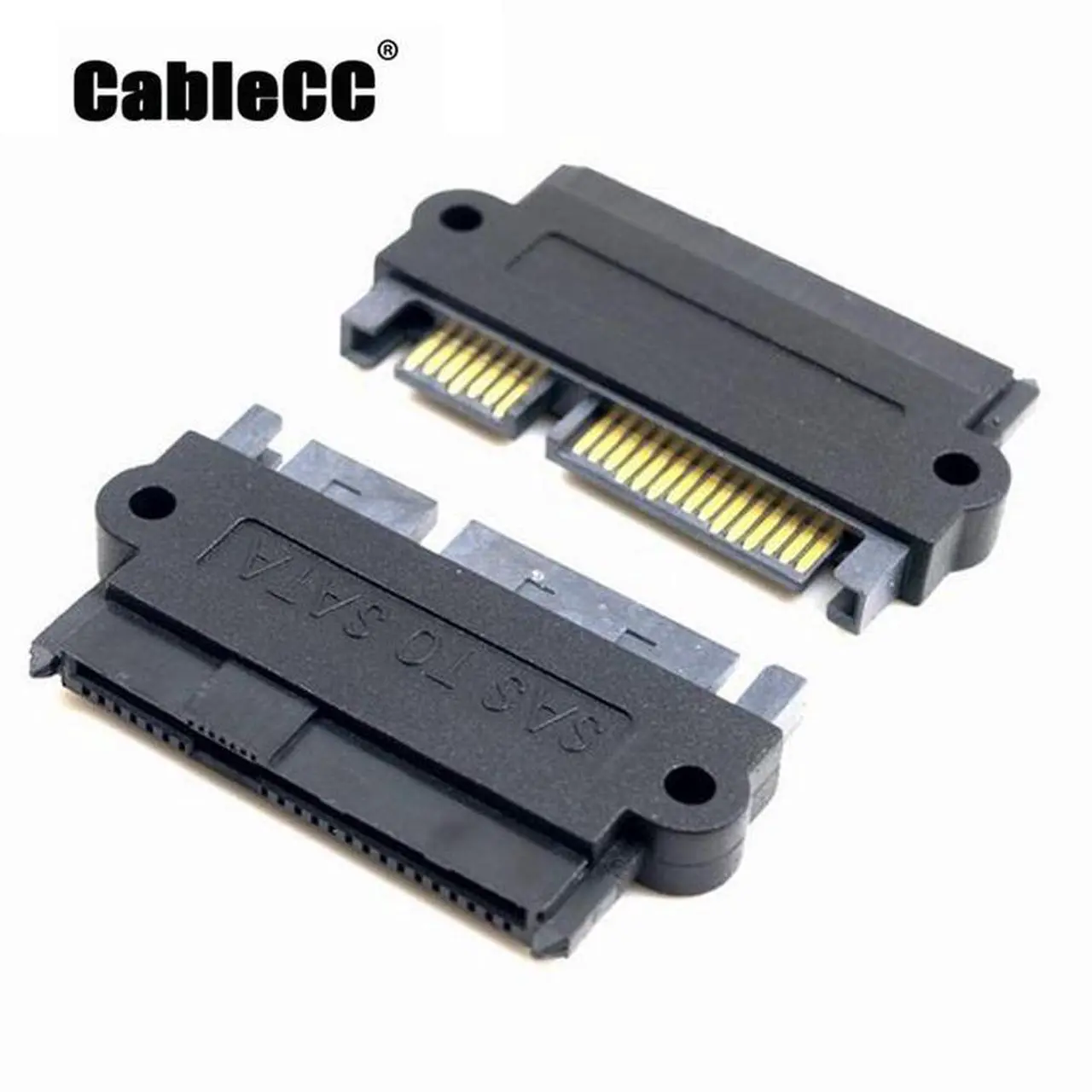 Alt view image 2 of 7 - Cablecc  SFF-8482 SAS 22 Pin to 7 Pin + 15 Pin SATA Hard Disk Drive Raid Adapter with 15 Pin Power Port