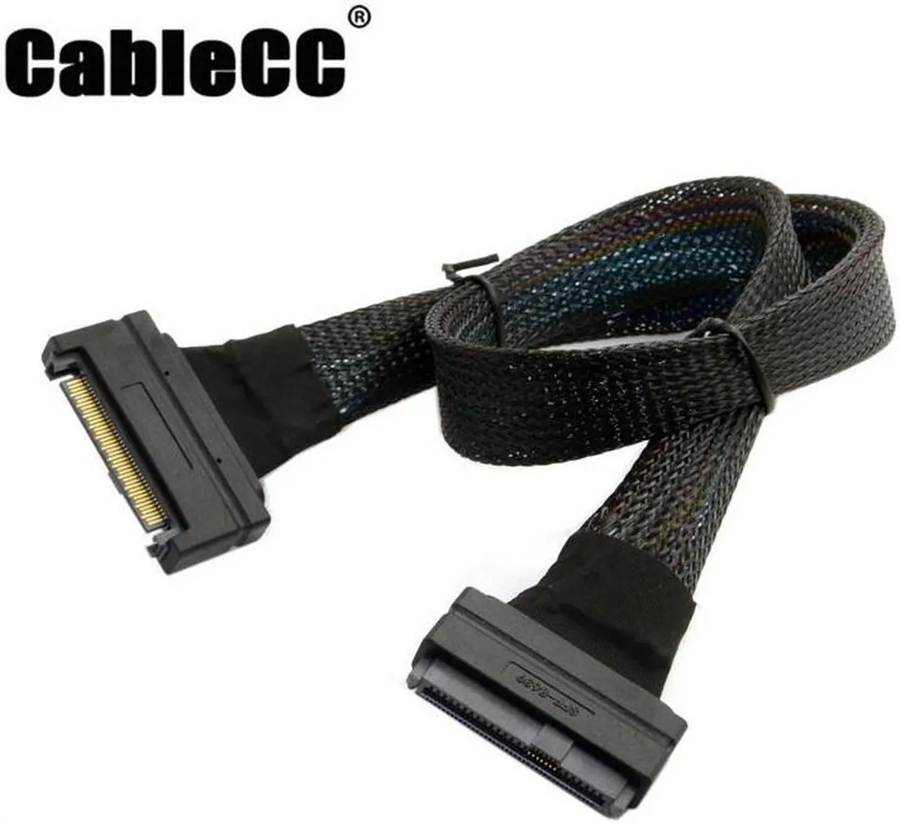 Main image of Cablecc U.2 U2 SFF-8639 NVME PCIe SSD Cable Male to Female Extension 50cm 68pin