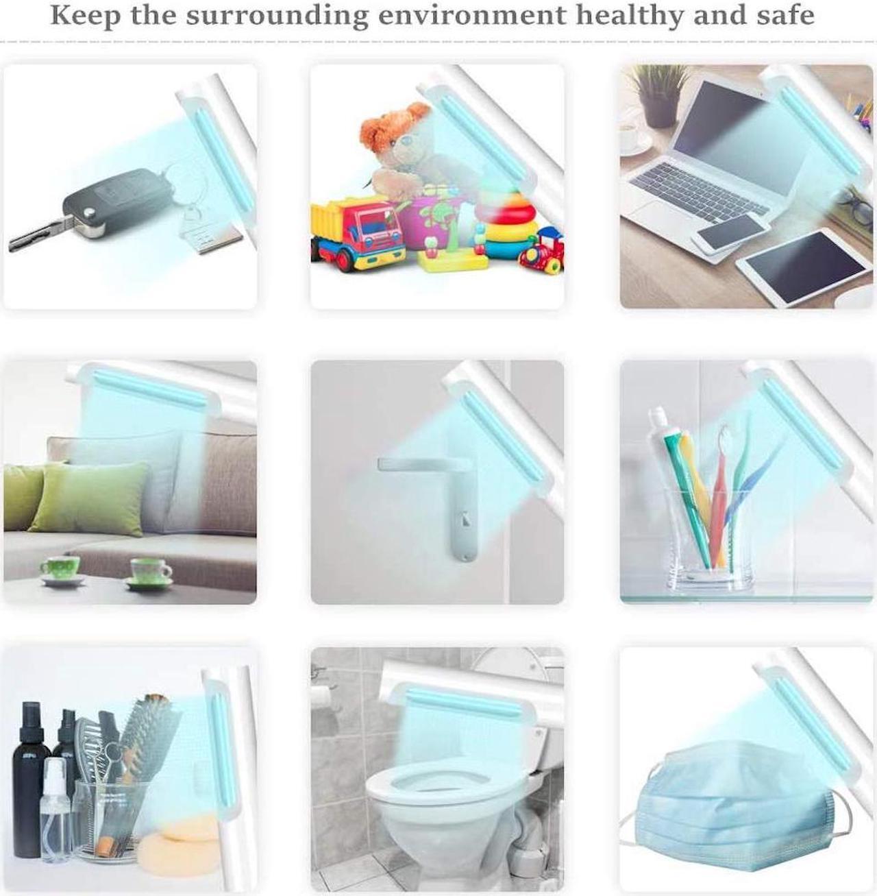 Alt view image 5 of 5 - UVILIZER Wand - UV Light Sanitizer & Portable Ultraviolet Sterilizer (Handheld UV-C Cleaner for Home, Baby Room, Travel | Rechargeable UVC Disinfection Lamp | No Odors, Toxins, Water | USA)