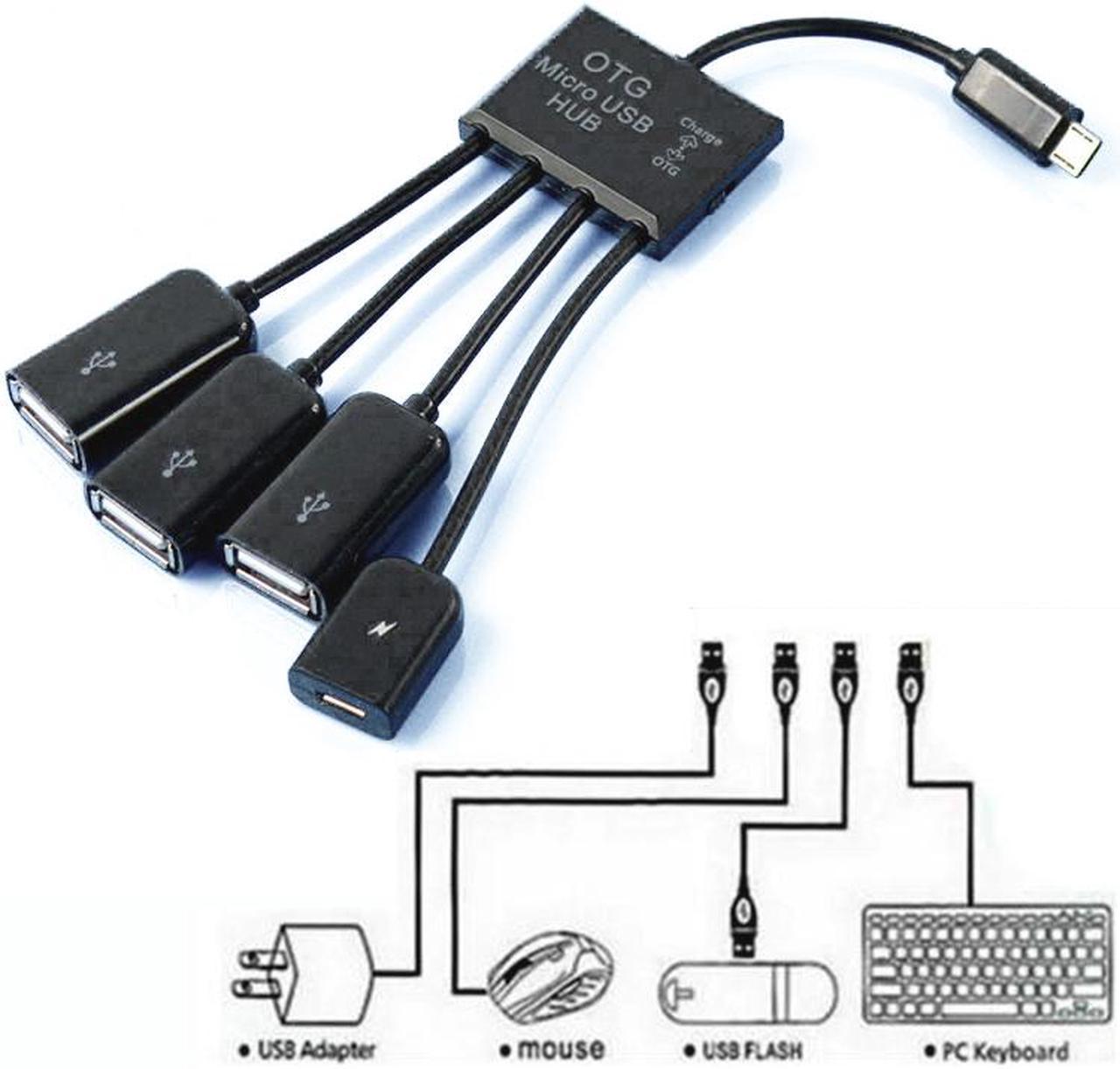 KINGZONE Micro USB 4-port Hub USB Splitter 1 To 4