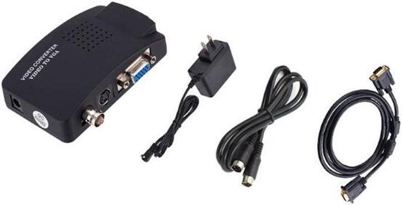 BNC to VGA Converter, BNC/S-VIDEO to VGA Adapter, CVBS surveillance camera to VGA Display Monitor Converter