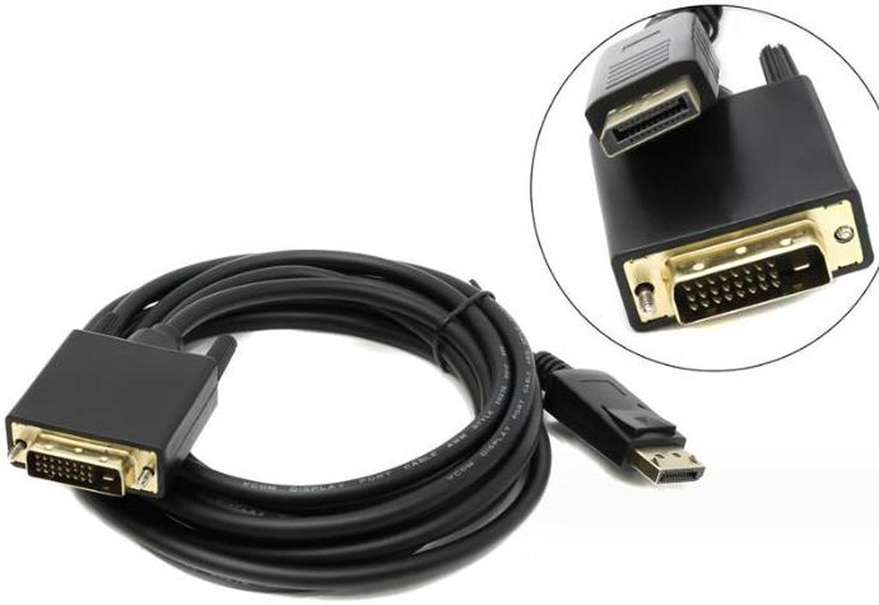 1.8M/6FT 1080P DisplayPort to DVI Cable Video Converter DP Male to DVI-D Male