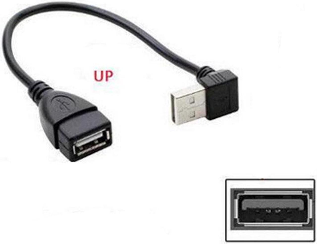 Upwards Angled 90 Degree USB A 2.0 Male to Female Extension Cable Data Charging Cable,11.8 Inch