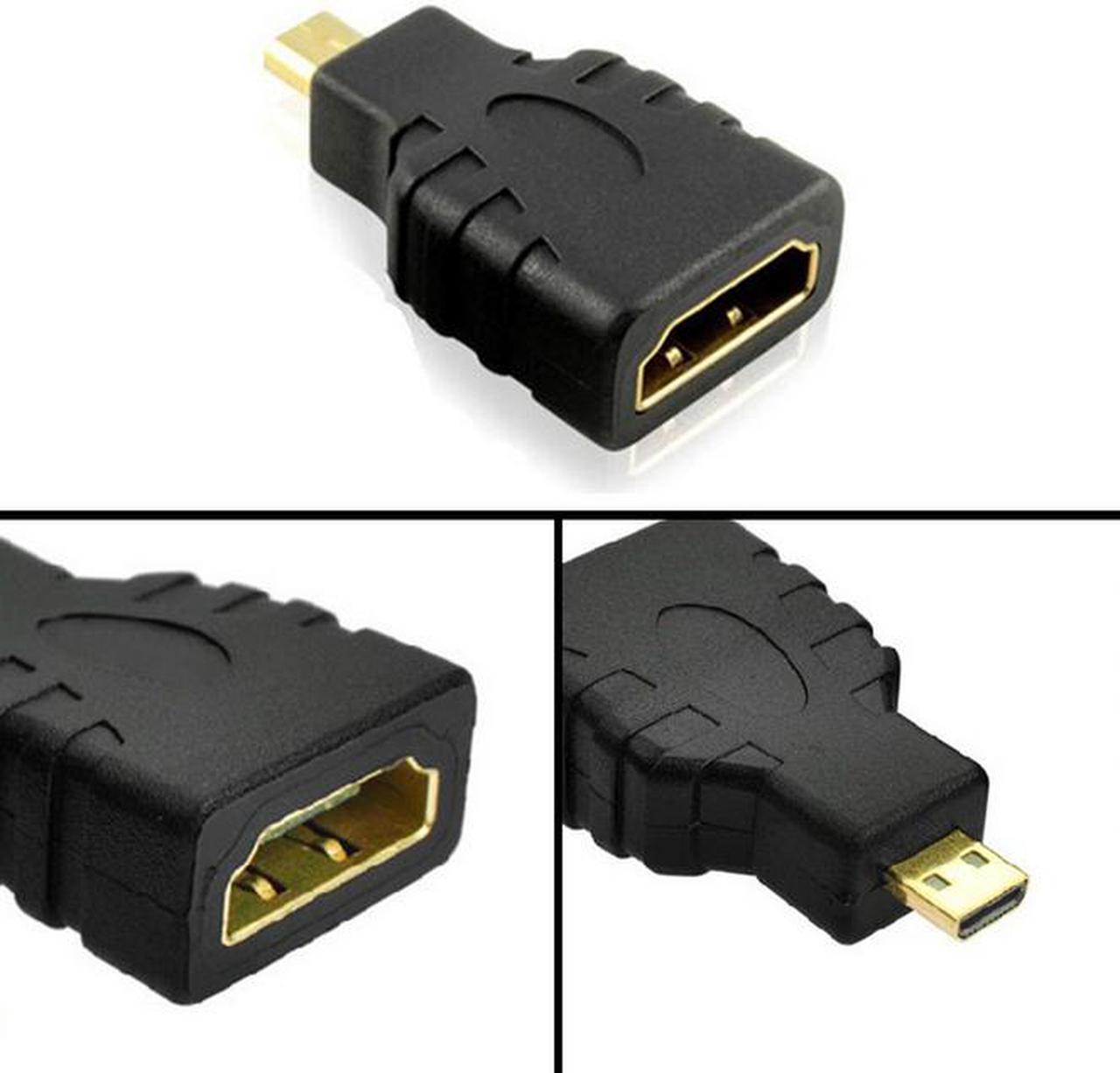 HDMI Female to Micro HDMI Male F/M Converter Adapter Connector HD TV Camera Black HDMI Male To Female Converter