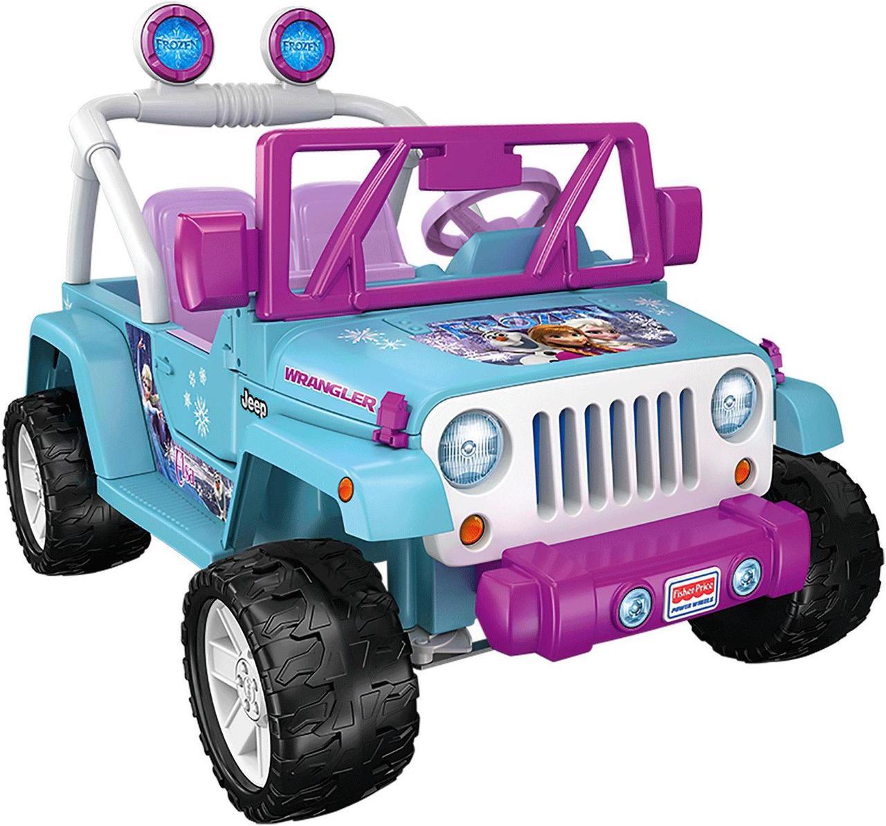 Alt view image 2 of 2 - Power Wheels Disney Frozen Jeep Wrangler Vehicle