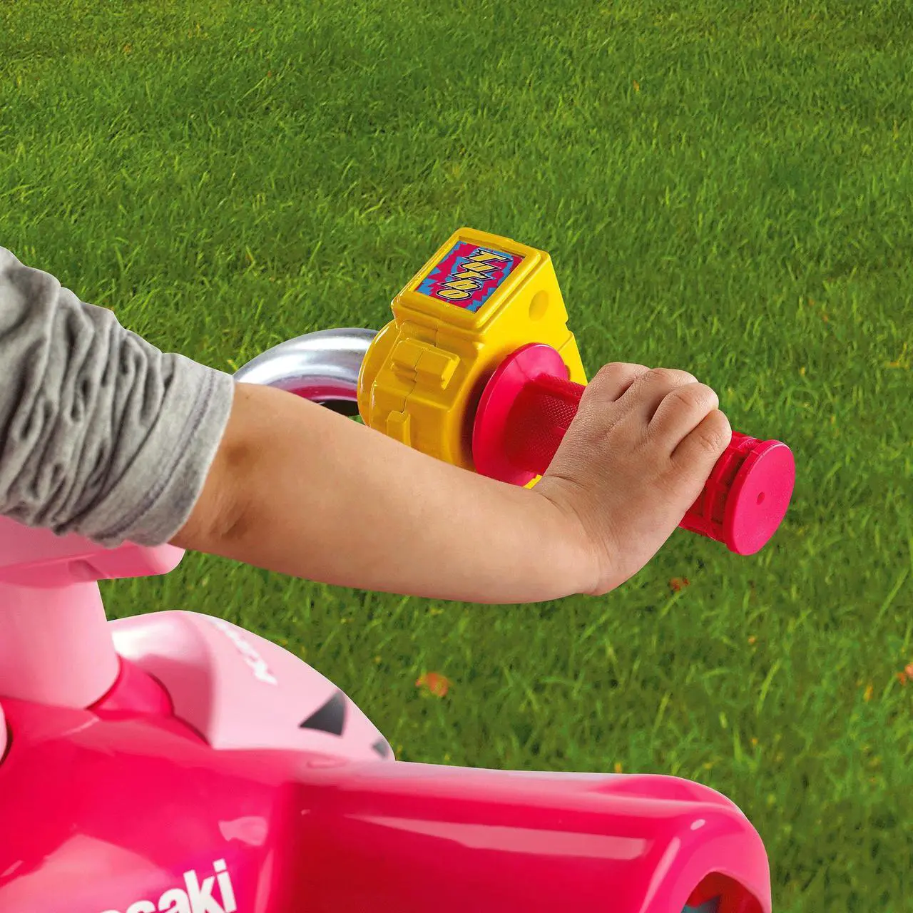Alt view image 7 of 9 - Power Wheels Barbie Kawasaki KFX 4-Wheel ATV Electric 12V Ride-On | X6651