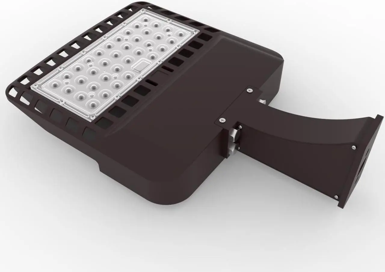 Alt view image 5 of 7 - J&H LED 800-Watt Equivalent Integrated LED Black Area Light and Flood Light with 12000 Lumens Outdoor Light