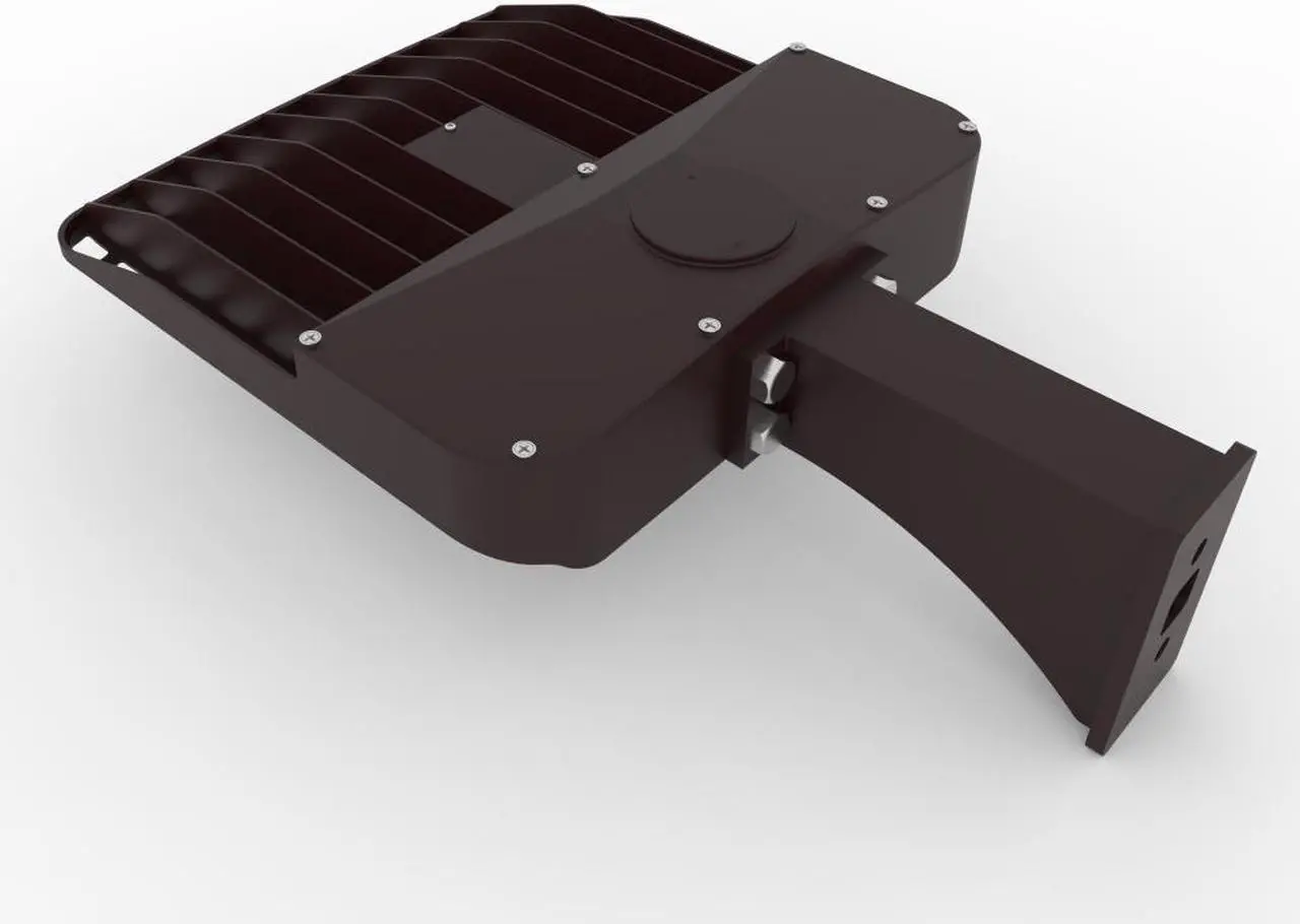 Alt view image 6 of 7 - J&H LED 800-Watt Equivalent Integrated LED Black Area Light and Flood Light with 12000 Lumens Outdoor Light