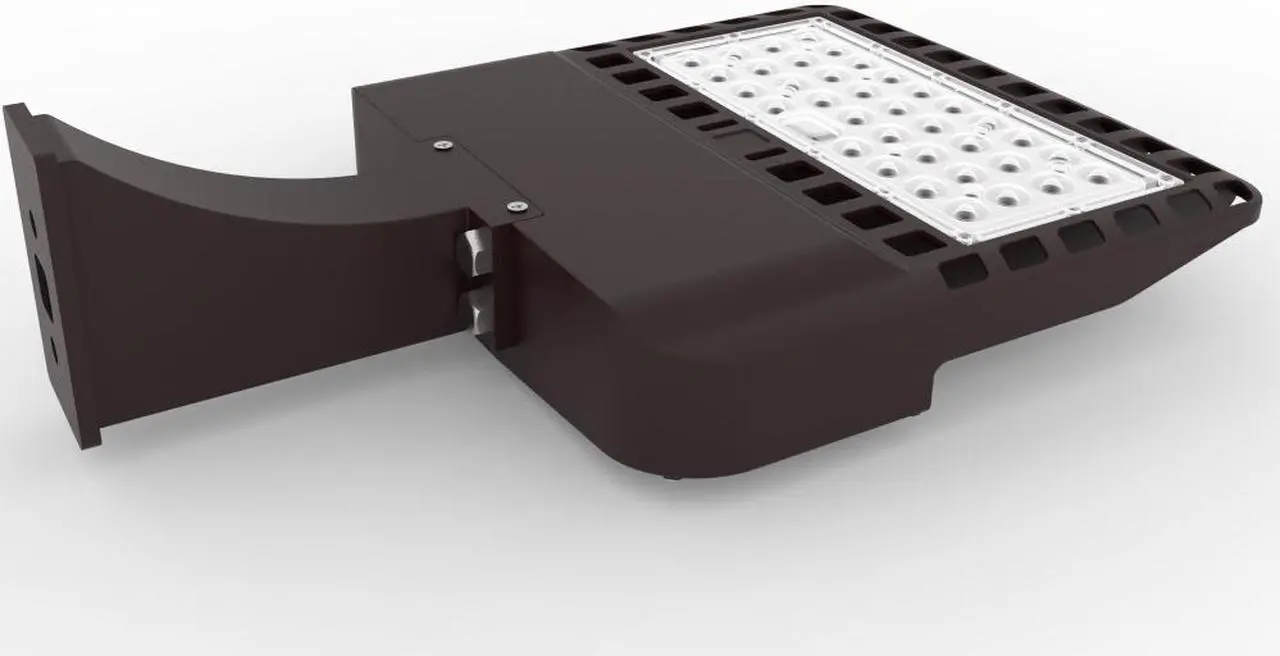 Alt view image 7 of 7 - J&H LED 800-Watt Equivalent Integrated LED Black Area Light and Flood Light with 12000 Lumens Outdoor Light
