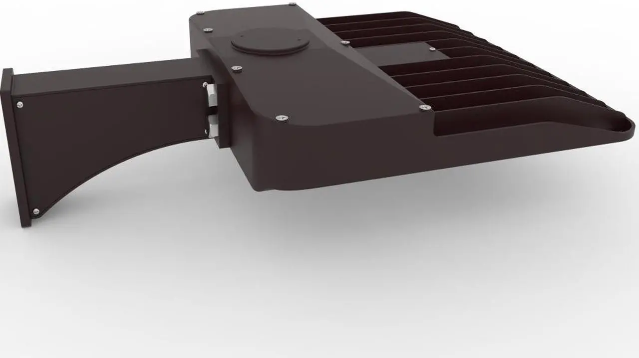 Alt view image 2 of 7 - J&H LED 800-Watt Equivalent Integrated LED Black Area Light and Flood Light with 12000 Lumens Outdoor Light