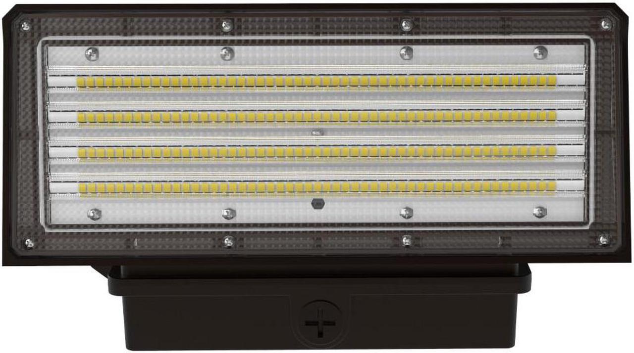 Alt view image 2 of 3 - J&H LED 900-Watt Equivalent Integrated Dimmable LED Bronze Outdoor Wall Pack Light Full Cutoff Adjustable 3000K/4000K/5000K