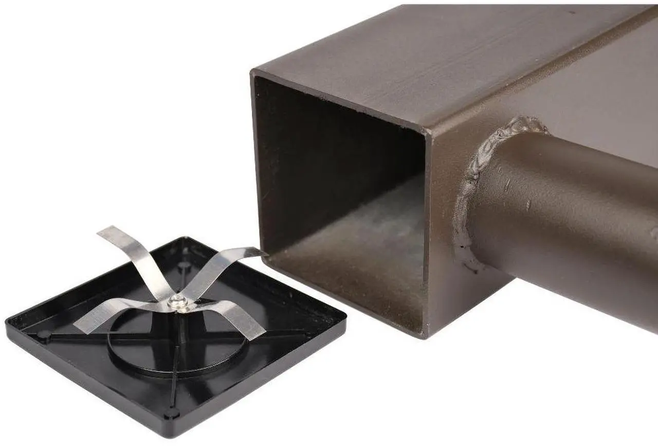 Alt view image 3 of 5 - J&H LED 64 in. 180-Degree Quad In-Line Low Profile Bullhorn Mounting Bracket Tenon Adapter for Round Outdoor Pole Lights, Industrial Supplies