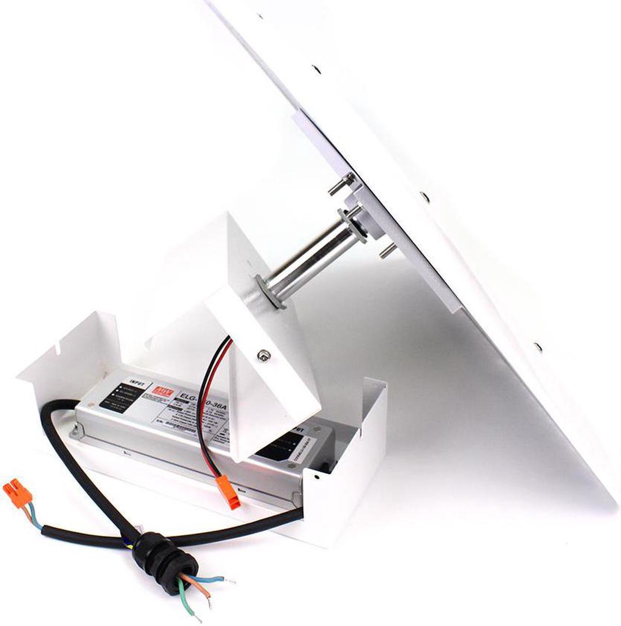 Alt view image 4 of 4 - J&H LED 600-Watt Equivalent Integrated LED Outdoor Security Light, 21000 Lumens, Canopy Light and Area Light