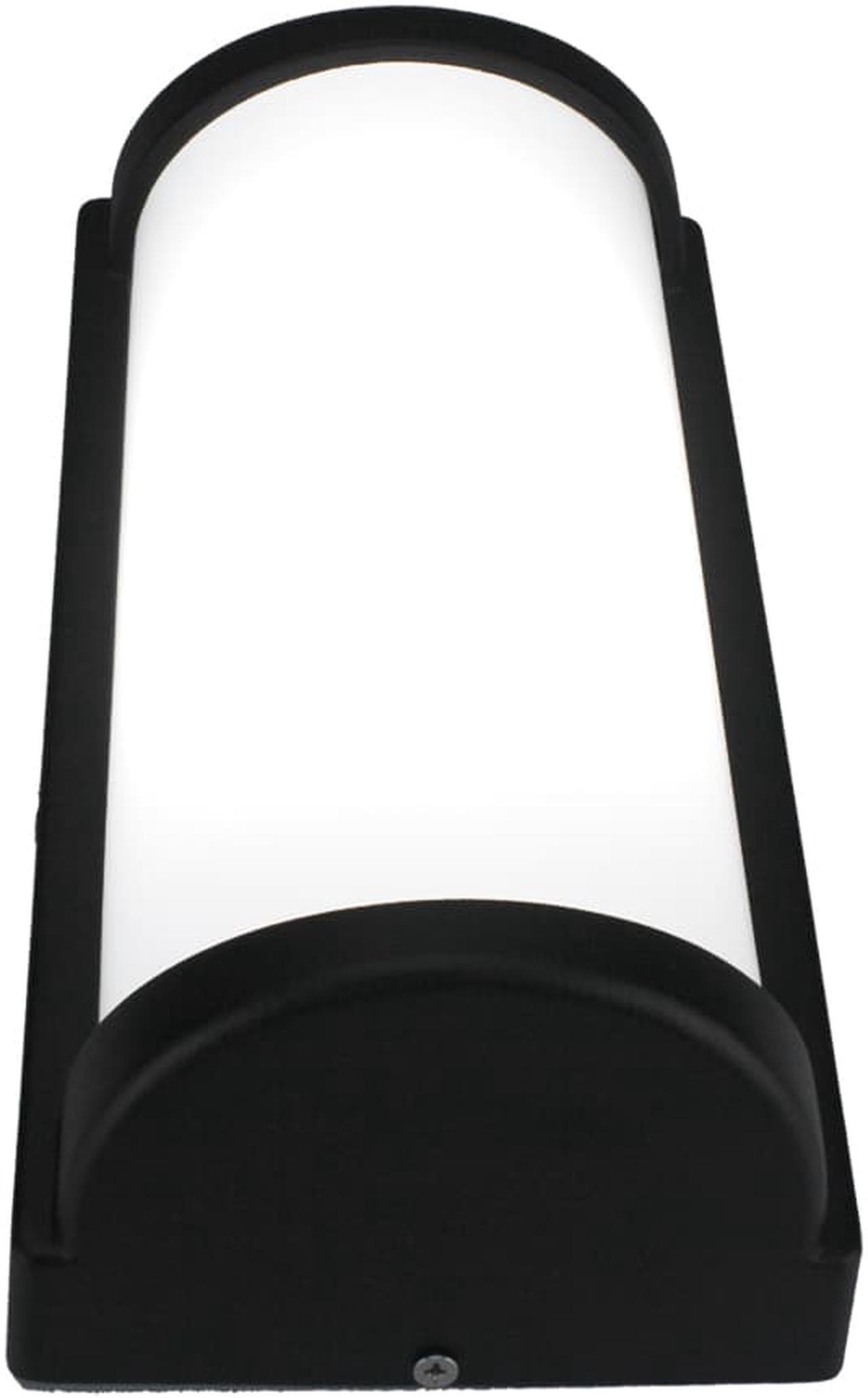 Alt view image 2 of 6 - J&H LED Aluminum Outdoor Cylinder Dusk-to-Dawn Wall-Mount Lantern Sconce - 10.5in, 3000k/4000k/5000k, Wattage Adjustable 80w/70w/60w, HI - Light Kits