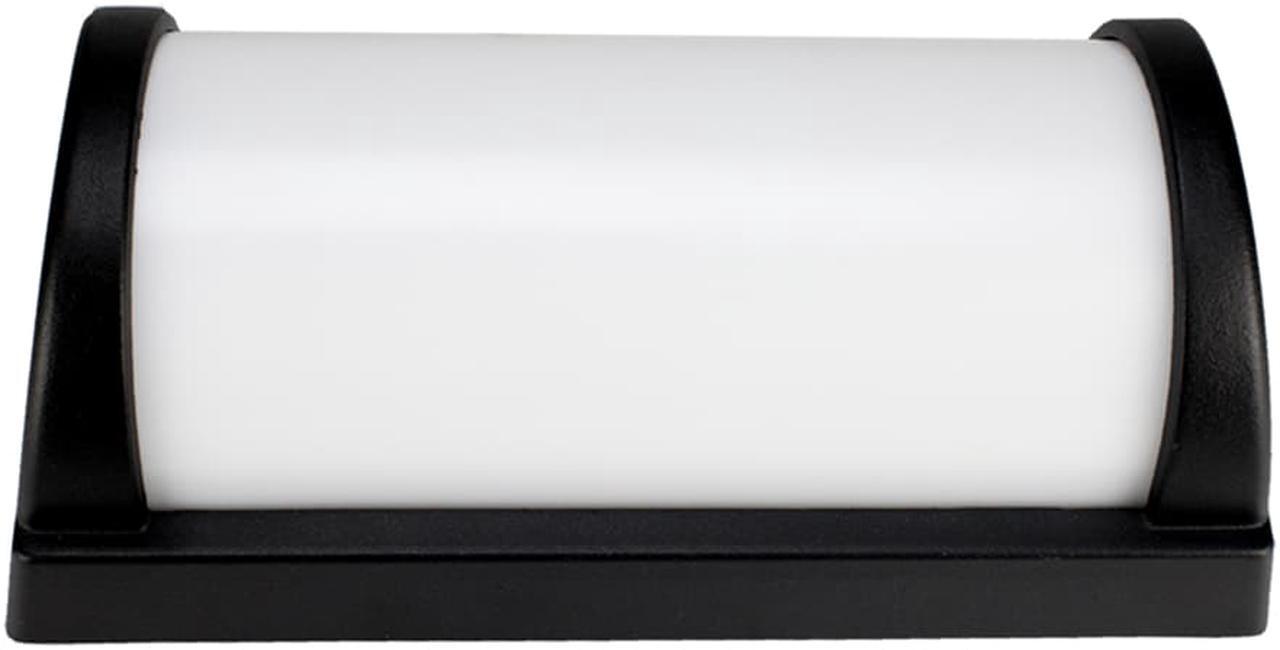 Alt view image 3 of 6 - J&H LED Aluminum Outdoor Cylinder Dusk-to-Dawn Wall-Mount Lantern Sconce - 10.5in, 3000k/4000k/5000k, Wattage Adjustable 80w/70w/60w, HI - Light Kits