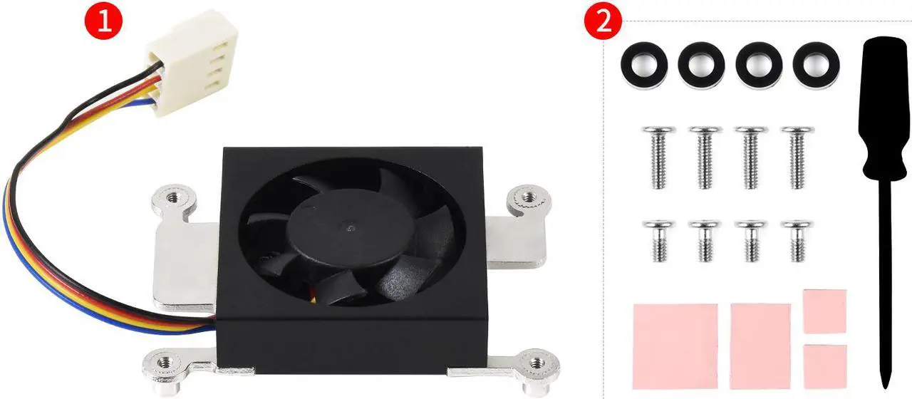 Alt view image 5 of 5 - Raspberry Pi CM4 calculation module 3007 cooling fan low noise CPU radiator to send thermal paste installation screw