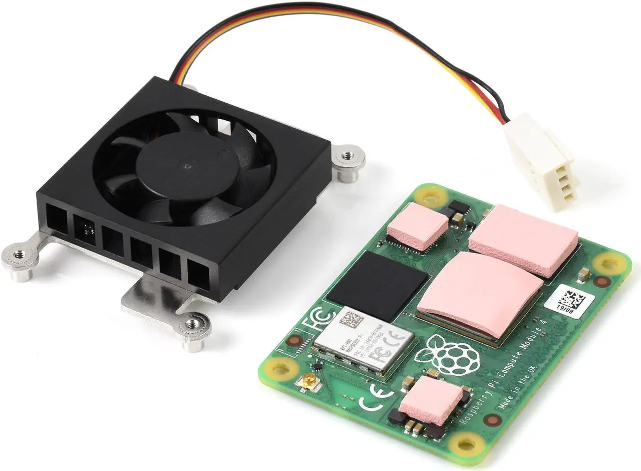 Alt view image 4 of 5 - Raspberry Pi CM4 calculation module 3007 cooling fan low noise CPU radiator to send thermal paste installation screw