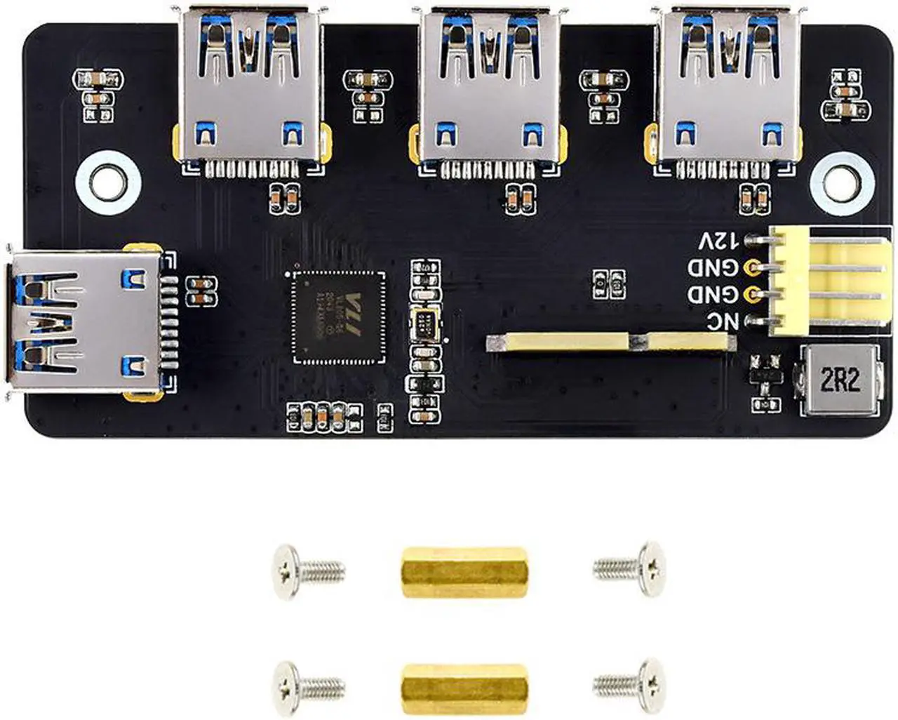 Alt view image 3 of 5 - Raspberry Pi CM4 core board backplane expansion board PCI-E to usb3.2 Gen1 expansion card module free drive