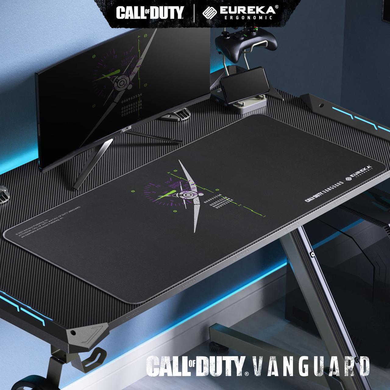 Alt view image 2 of 3 - Call of Duty® x Eureka Ergonomic® Thunderbolt Mouse Pad XL with Stitched Edges, Non-Slip Base
