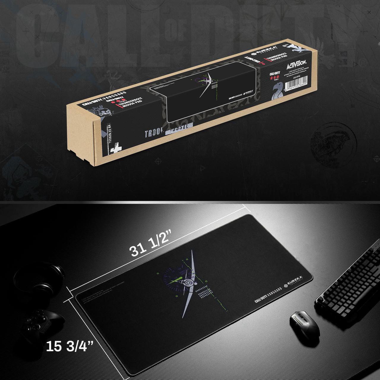 Alt view image 3 of 3 - Call of Duty® x Eureka Ergonomic® Thunderbolt Mouse Pad XL with Stitched Edges, Non-Slip Base