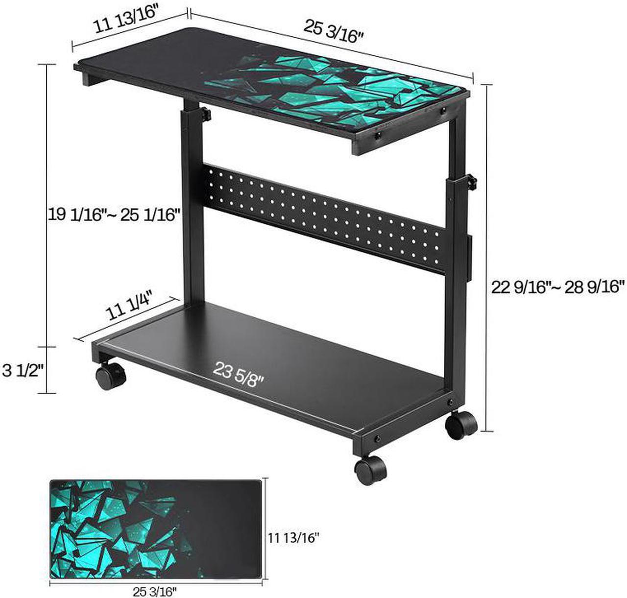 Alt view image 7 of 7 - EUREKA ERGONOMIC Height Adjustable Computer Tower Stand, 2-Tier ATX-Case CPU Holder Cart Under Desk Mobile PC Laptop Standing Table Home Office Gaming Accessories w/Rolling Wheels & Mouse Pad, Black