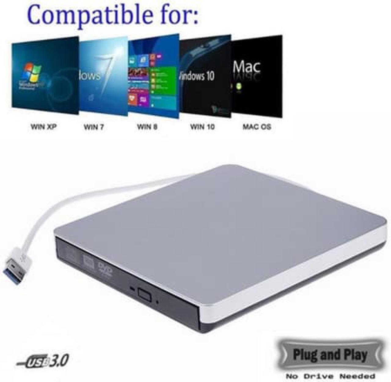 USB 3.0 Optical Drive External CD DVD-RW Burner Player For Laptop PC