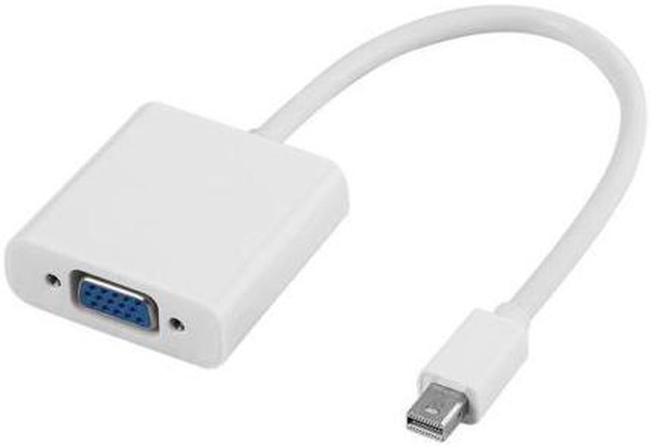 Mini Displayport Display Port To VGA adapter Cable for Apple Macbook PC M-VGA White