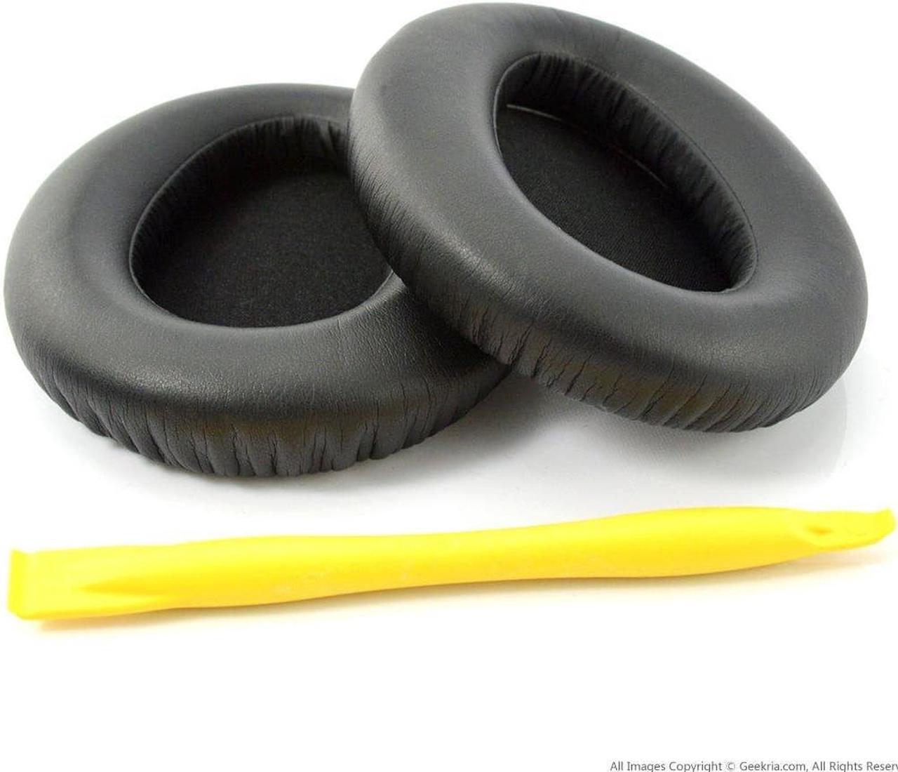 Alt view image 8 of 12 - Geekria QuickFit Protein Leather Replacement Ear Pads for SONY MDR-10RBT, MDR-10RNC, MDR-10R Headphones Ear Cushions, Headset Earpads, Ear Cups Repair Parts (Black)