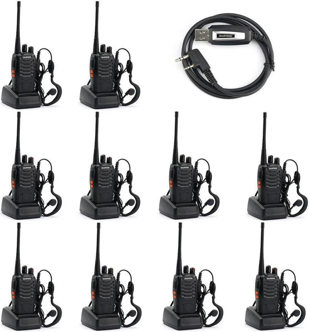Main image of Baofeng BF-888S Two Way Radio (Pack of 10) and USB Programming Cable (1PC)