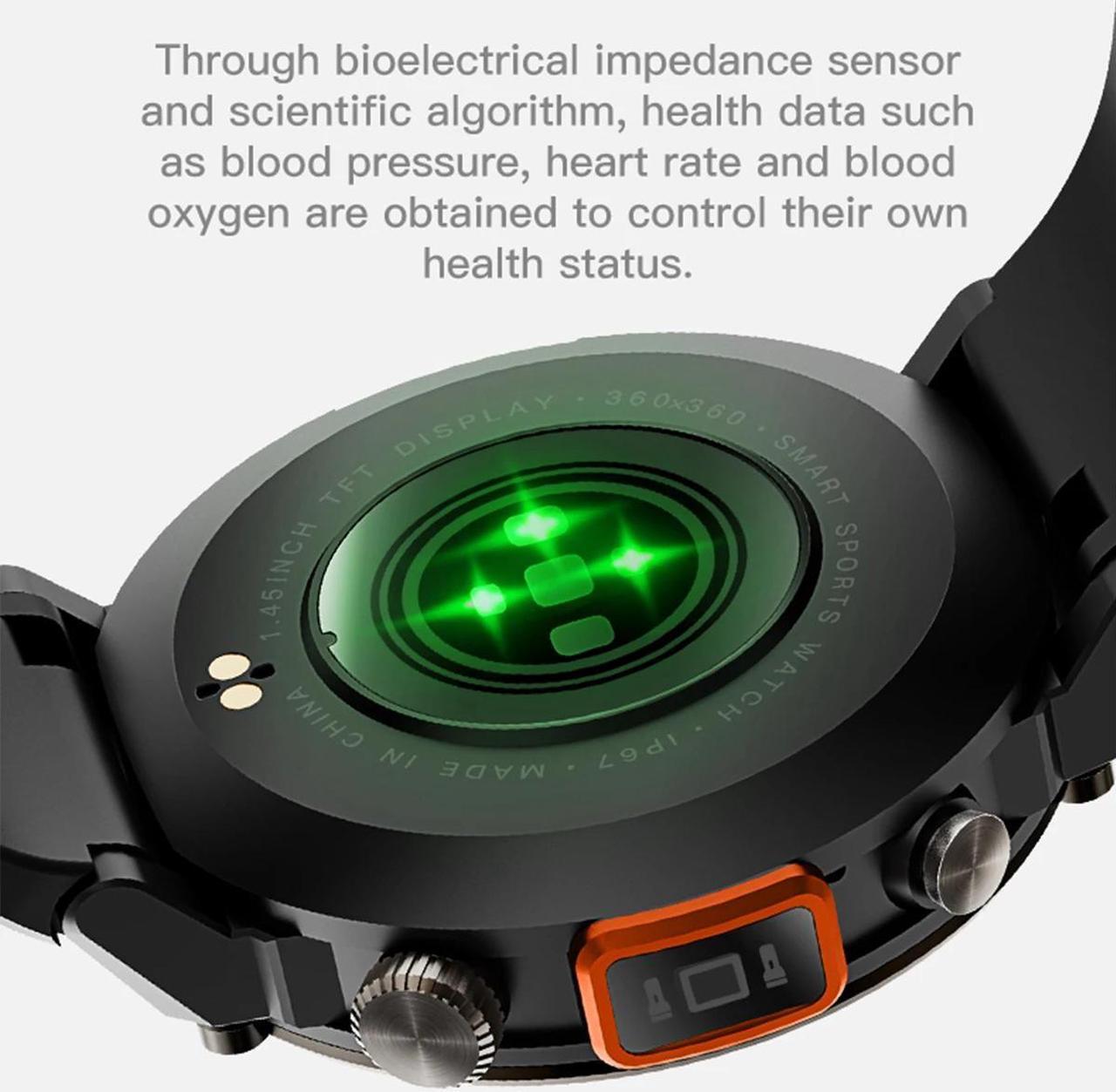Alt view image 3 of 5 - Outdoor Smart Watch Men With Flashlight Sport Fitness Bracelet Blood Pressure IP67 Waterproof Smartwatch for Android IOS