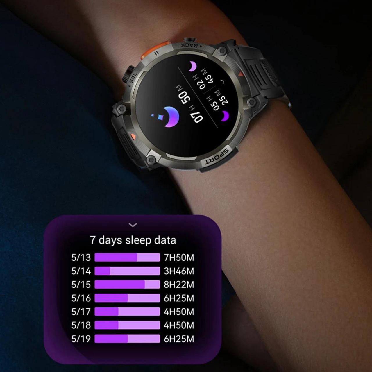 Alt view image 4 of 5 - Outdoor Smart Watch Men With Flashlight Sport Fitness Bracelet Blood Pressure IP67 Waterproof Smartwatch for Android IOS