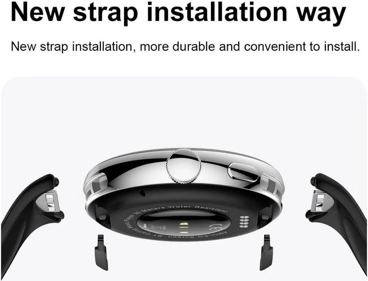 Alt view image 6 of 6 - AMOLED Smart Watch Men Bluetooth Call Always-on Screen Heart Rate Monitor Sports Smartwatch Women VS Google Pixel Watch
