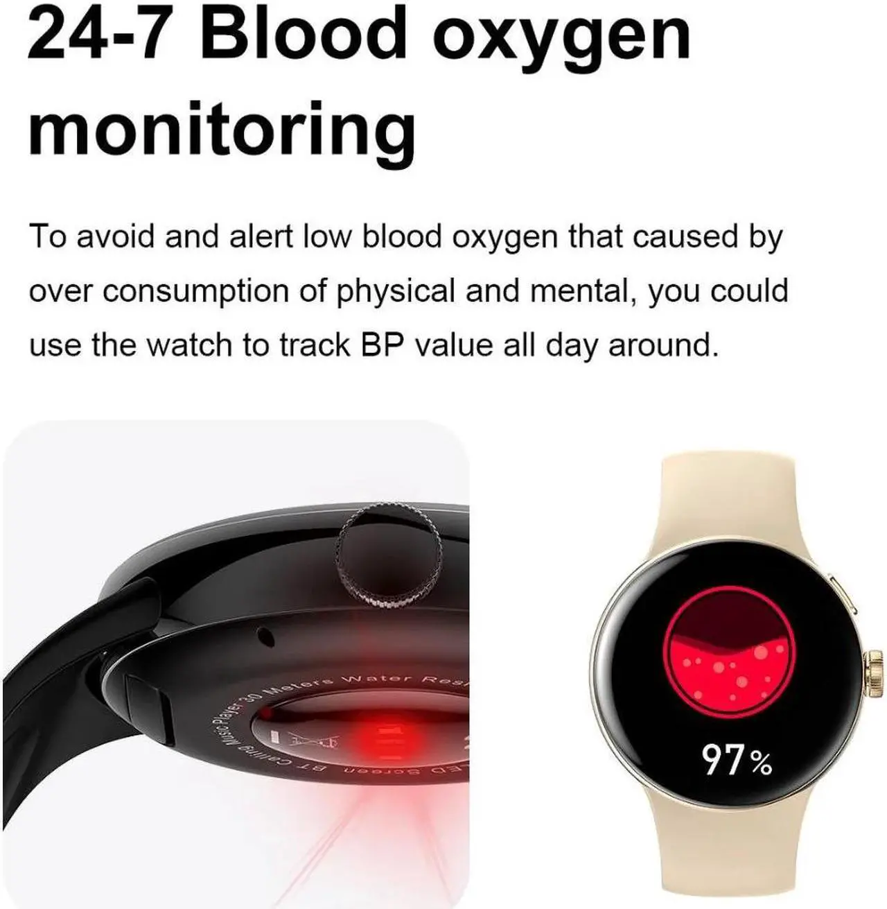Alt view image 3 of 6 - AMOLED Smart Watch Men Bluetooth Call Always-on Screen Heart Rate Monitor Sports Smartwatch Women VS Google Pixel Watch