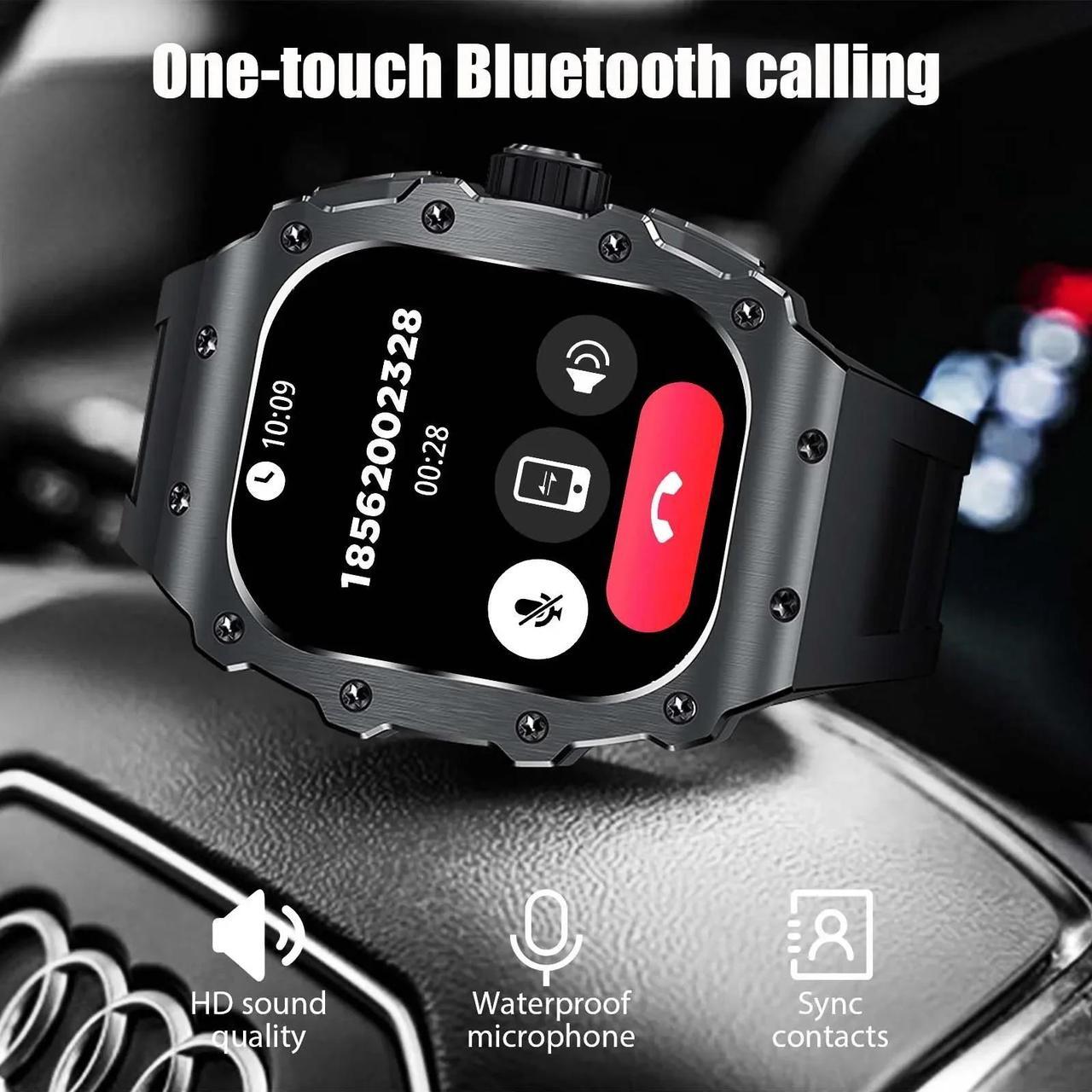 Alt view image 3 of 6 - Business Smart Watch AMOLED Men Bluetooth Call Smartwatch Heart Rate Blood Pressure Sleep Tracker Sport IP68 Waterproof AK65