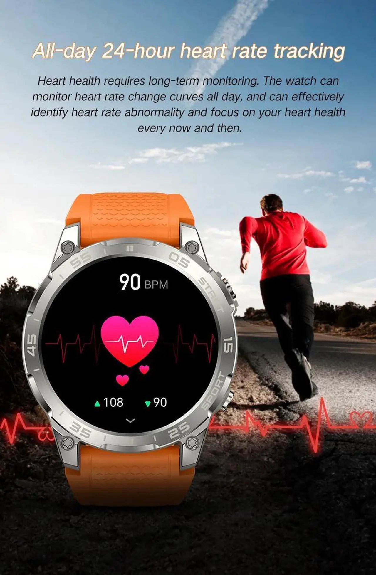 Alt view image 4 of 6 - 1.43 inch AMOLED Smart Watch GPS Motion Track IP68 Waterproof Business Watch Bluetooth Call Men Smartwatch Men Metal Body