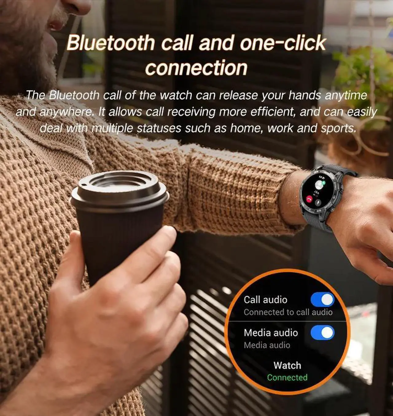 Alt view image 3 of 6 - 1.43 inch AMOLED Smart Watch GPS Motion Track IP68 Waterproof Business Watch Bluetooth Call Men Smartwatch Men Metal Body
