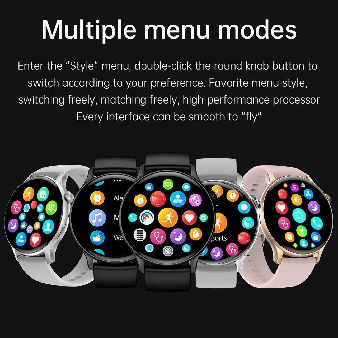 Alt view image 3 of 6 - HK85 Smart Watch Men AMOLED Screen NFC Waterproof Sport Fitness Tracker Bluetooth Call Smartwatch Women For Android IOS